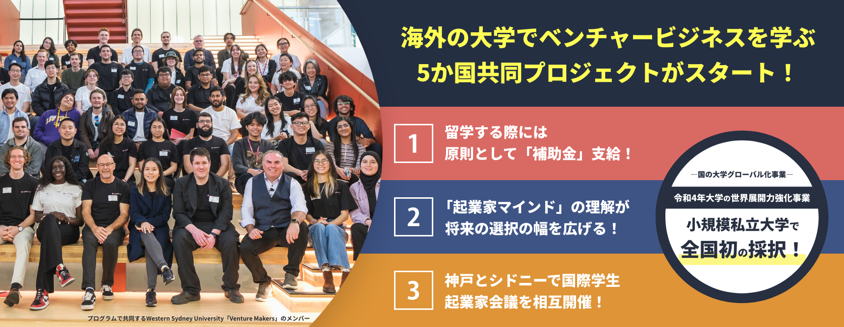 海外の大学でベンチャービジネスを学ぶ５か国共同プロジェクトがスタート！